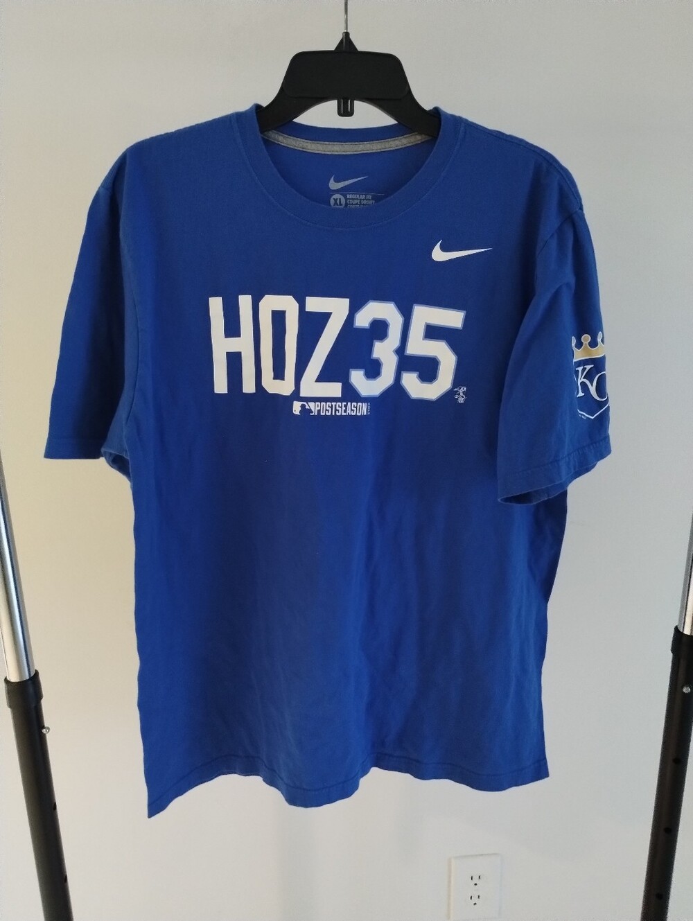 Kansas City Royals Nike Shirt Men's HOZ35 XL Blue MLB Baseball Short Sleeve 